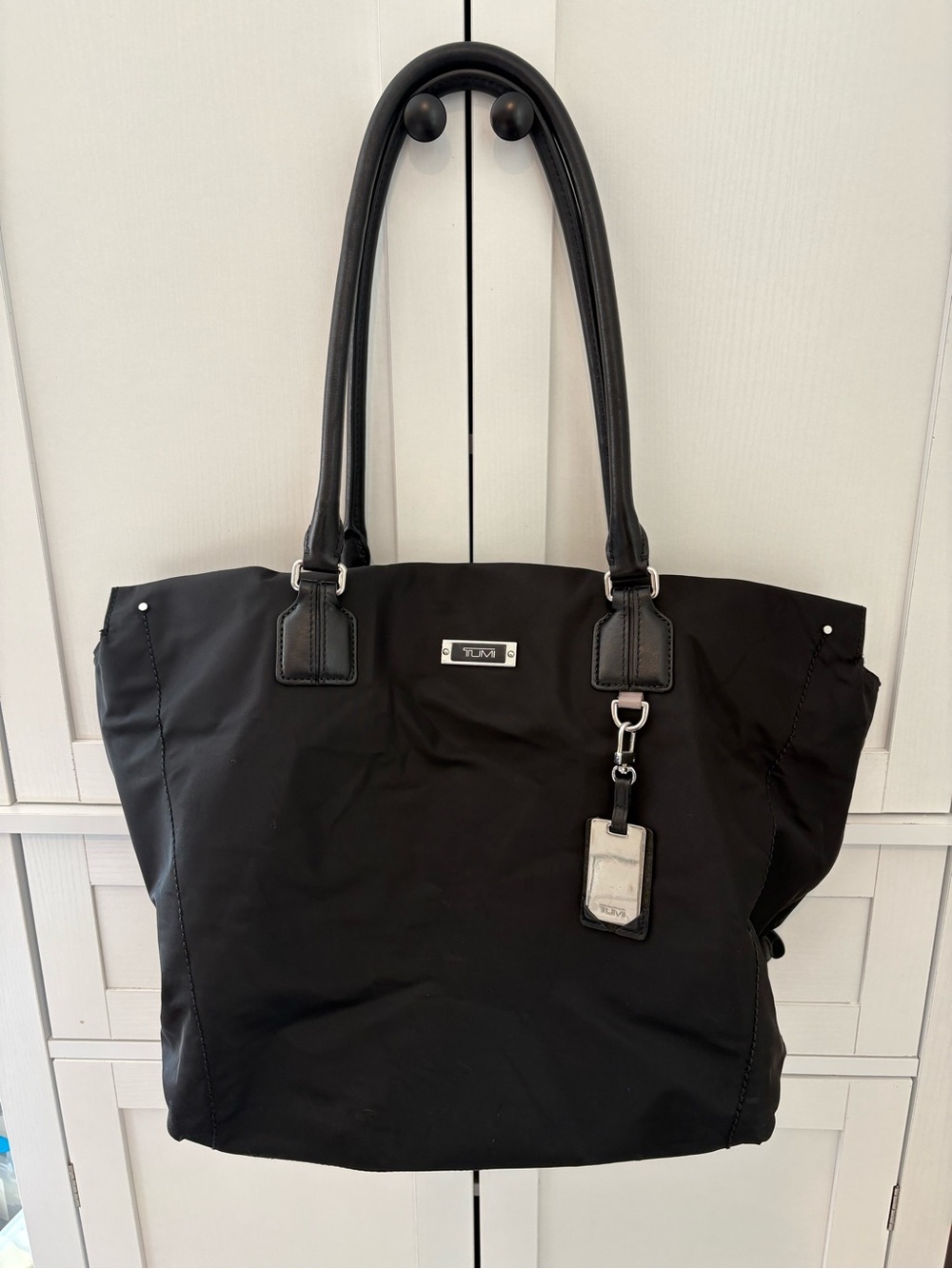 Tumi Black Nylon Tote Bag